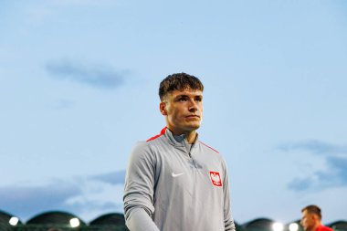 Arkadiusz Pyrka, Polonya ve Gürcistan milli takımları arasında oynanan UEFA U-21 2025 maçında görüldü (Maciej Rogowski)