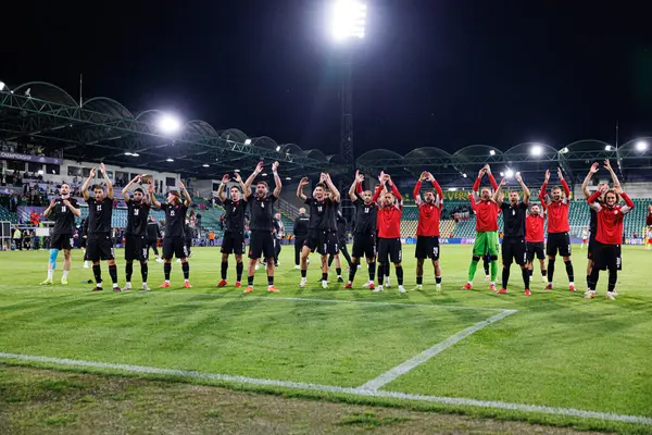 Gürcistan 'ın oyuncuları, Polonya ve Gürcistan milli takımları arasında oynanan UEFA U-21-2025 maçında görüldü (Maciej Rogowski)