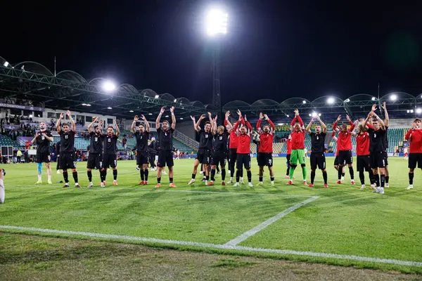 Gürcistan 'ın oyuncuları, Polonya ve Gürcistan milli takımları arasında oynanan UEFA U-21-2025 maçında görüldü (Maciej Rogowski)