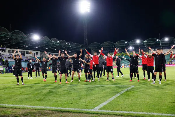 Gürcistan 'ın oyuncuları, Polonya ve Gürcistan milli takımları arasında oynanan UEFA U-21-2025 maçında görüldü (Maciej Rogowski)