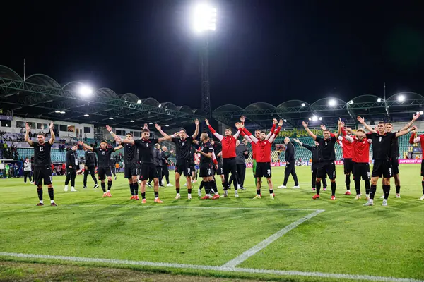 Gürcistan 'ın oyuncuları, Polonya ve Gürcistan milli takımları arasında oynanan UEFA U-21-2025 maçında görüldü (Maciej Rogowski)