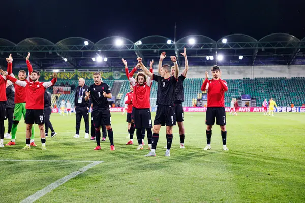 Gürcistan 'ın oyuncuları, Polonya ve Gürcistan milli takımları arasında oynanan UEFA U-21-2025 maçında görüldü (Maciej Rogowski)