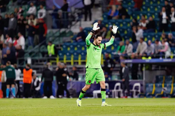 Luka Kharatishvili, Polonya ve Gürcistan milli takımları arasında oynanan UEFA Euro U-21 2025 maçında gol üstüne gol atarken görüldü (Maciej Rogowski)