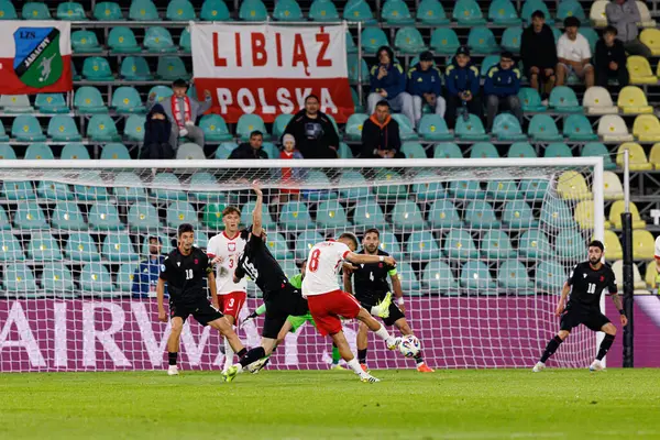 Jakub Kaluzinski, Polonya ve Gürcistan milli takımları arasında oynanan UEFA U-21 2025 maçında görüldü (Maciej Rogowski)