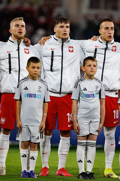 Mariusz Fornalczyk, Arkadiusz Pyrka ve Dominik Marczuk, UEFA Euro U-21 2025 maçında Polonya ve Gürcistan milli takımları arasında görüldü (Maciej Rogowski)