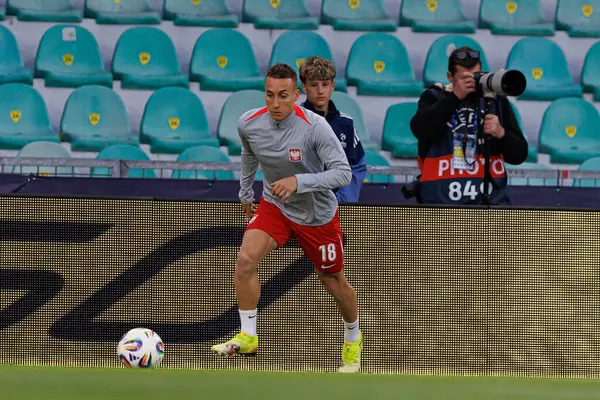 Dominik Marczuk, Polonya ve Gürcistan milli takımları arasında oynanan UEFA U-21 2025 maçında görüldü (Maciej Rogowski)