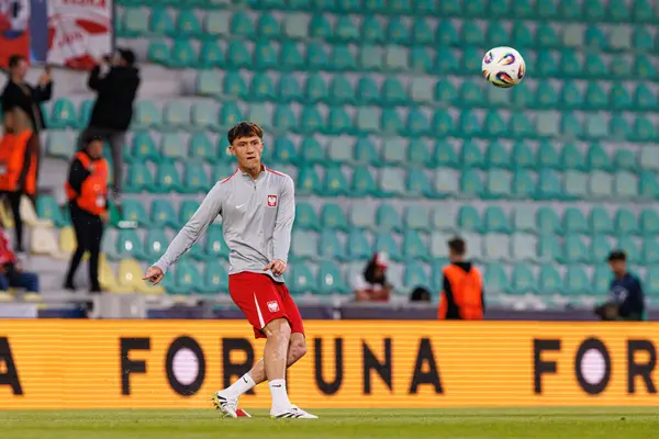 Patryk Peda, Polonya ve Gürcistan milli takımları arasında oynanan UEFA U-21-2025 maçında görüldü (Maciej Rogowski)