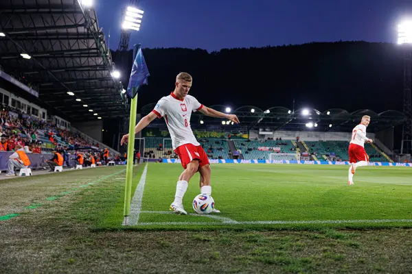 Jakub Kaluzinski, Polonya ve Gürcistan milli takımları arasında oynanan UEFA U-21 2025 maçında görüldü (Maciej Rogowski)