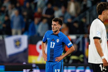 Martin Pecar, Almanya ve Slovenya milli takımları arasında oynanan UEFA U-21-2025 maçında görüldü (Maciej Rogowski)