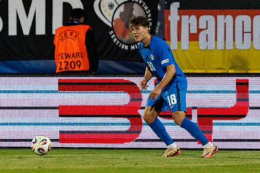 Marko Brest, Almanya ve Slovenya milli takımları arasında oynanan UEFA U-21-2025 maçında görüldü (Maciej Rogowski)