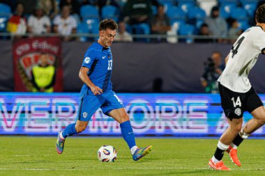 Martin Pecar, Almanya ve Slovenya milli takımları arasında oynanan UEFA U-21-2025 maçında görüldü (Maciej Rogowski)