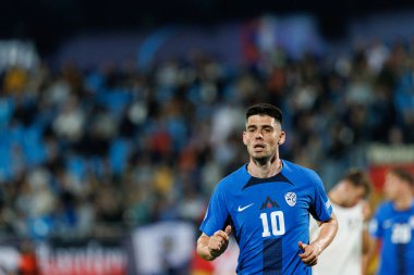 Svit Seslar, Almanya ve Slovenya milli takımları arasında oynanan UEFA U-21-2025 maçında görüldü (Maciej Rogowski)