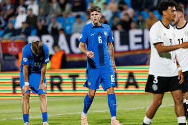 Zan Jevsenak, Almanya ve Slovenya milli takımları arasında oynanan UEFA U-21 2025 maçında görüldü (Maciej Rogowski)