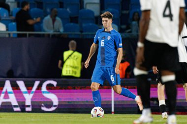 Zan Jevsenak, Almanya ve Slovenya milli takımları arasında oynanan UEFA U-21 2025 maçında görüldü (Maciej Rogowski)