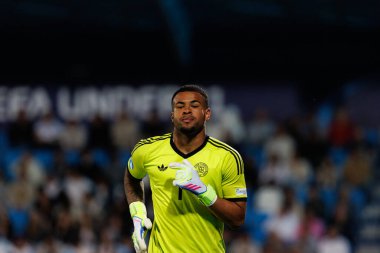 Noah Atubolu, Almanya ve Slovenya milli takımları arasında oynanan UEFA U-21-2025 maçında görüldü (Maciej Rogowski)