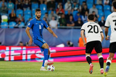 Adrian Zeljkoviç, Almanya ve Slovenya milli takımları arasında oynanan UEFA Euro U-21 2025 maçında görüldü (Maciej Rogowski)