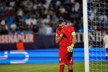 Martin Turk, Almanya ve Slovenya milli takımları arasında oynanan UEFA U-21-2025 maçında görüldü (Maciej Rogowski)