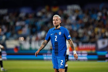 Mitja Ileniç, Almanya ve Slovenya milli takımları arasında oynanan UEFA U-21-2025 maçında görüldü (Maciej Rogowski)