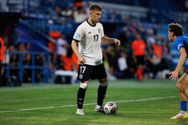 Brajan Gruda, Almanya ve Slovenya milli takımları arasında oynanan UEFA U-21-2025 maçında görüldü (Maciej Rogowski)