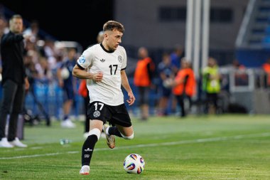 Brajan Gruda, Almanya ve Slovenya milli takımları arasında oynanan UEFA U-21-2025 maçında görüldü (Maciej Rogowski)