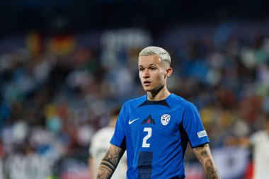 Mitja Ileniç, Almanya ve Slovenya milli takımları arasında oynanan UEFA U-21-2025 maçında görüldü (Maciej Rogowski)