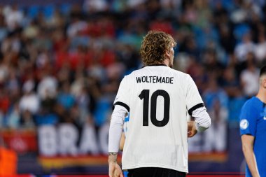 Nick Woltemade, Almanya ve Slovenya milli takımları arasında oynanan UEFA U-21-2025 maçında görüldü (Maciej Rogowski)