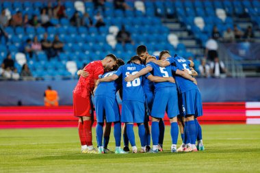 Slovenya milli takımları arasında oynanan UEFA U-21-2025 maçında Slovenya milli takımı (Maciej Rogowski)