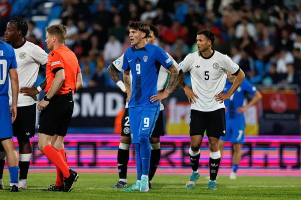 Tio Cipot, Almanya ve Slovenya milli takımları arasında oynanan UEFA U-21-2025 maçında görüldü (Maciej Rogowski)