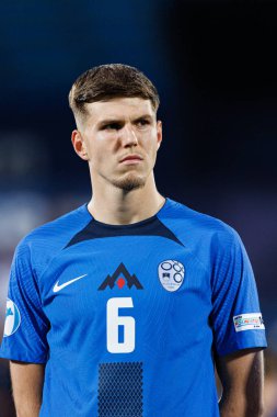 Zan Jevsenak, Almanya ve Slovenya milli takımları arasında oynanan UEFA U-21 2025 maçında görüldü (Maciej Rogowski)