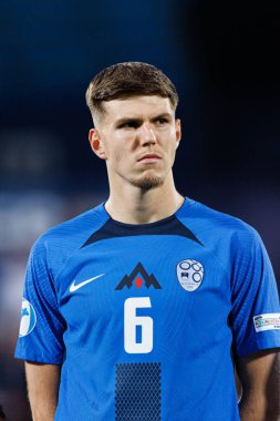 Zan Jevsenak, Almanya ve Slovenya milli takımları arasında oynanan UEFA U-21 2025 maçında görüldü (Maciej Rogowski)