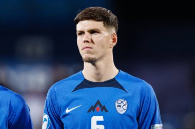 Zan Jevsenak, Almanya ve Slovenya milli takımları arasında oynanan UEFA U-21 2025 maçında görüldü (Maciej Rogowski)