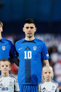 Svit Seslar, Almanya ve Slovenya milli takımları arasında oynanan UEFA U-21-2025 maçında görüldü (Maciej Rogowski)