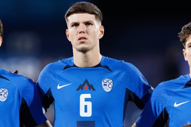 Zan Jevsenak, Almanya ve Slovenya milli takımları arasında oynanan UEFA U-21 2025 maçında görüldü (Maciej Rogowski)