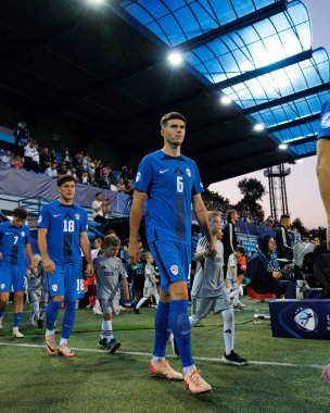 Zan Jevsenak, Almanya ve Slovenya milli takımları arasında oynanan UEFA U-21 2025 maçında görüldü (Maciej Rogowski)