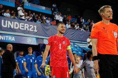 Martin Turk, Almanya ve Slovenya milli takımları arasında oynanan UEFA U-21-2025 maçında görüldü (Maciej Rogowski)