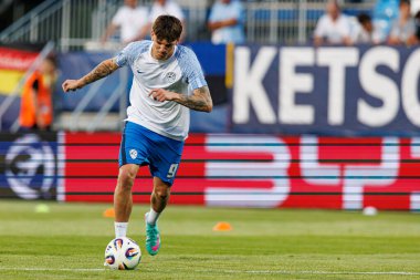 Tio Cipot, Almanya ve Slovenya milli takımları arasında oynanan UEFA U-21-2025 maçında görüldü (Maciej Rogowski)