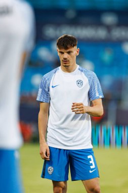 Almanya ve Slovenya milli takımları arasında oynanan UEFA U-21-2025 maçında Srdan Kuzmiç görüldü (Maciej Rogowski)