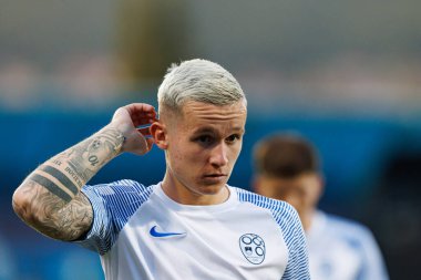 Mitja Ileniç, Almanya ve Slovenya milli takımları arasında oynanan UEFA U-21-2025 maçında görüldü (Maciej Rogowski)