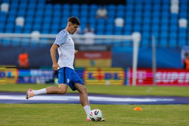 Zan Jevsenak, Almanya ve Slovenya milli takımları arasında oynanan UEFA U-21 2025 maçında görüldü (Maciej Rogowski)