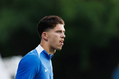 Lovro Stubljar, Almanya ve Slovenya milli takımları arasında oynanan UEFA U-21 2025 maçında görüldü (Maciej Rogowski)