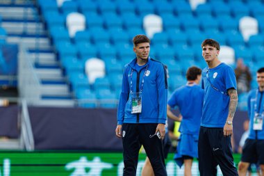 Zan Jevsenak, Almanya ve Slovenya milli takımları arasında oynanan UEFA U-21 2025 maçında görüldü (Maciej Rogowski)