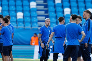Mitja Ileniç, Almanya ve Slovenya milli takımları arasında oynanan UEFA U-21-2025 maçında görüldü (Maciej Rogowski)