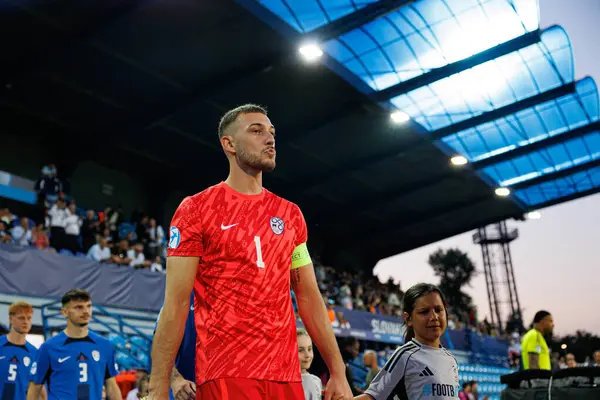 Martin Turk, Almanya ve Slovenya milli takımları arasında oynanan UEFA U-21-2025 maçında görüldü (Maciej Rogowski)