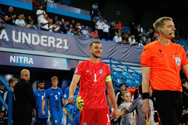 Martin Turk, Almanya ve Slovenya milli takımları arasında oynanan UEFA U-21-2025 maçında görüldü (Maciej Rogowski)