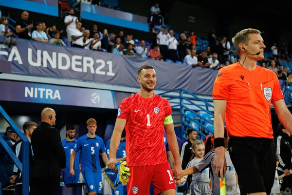 Martin Turk, Almanya ve Slovenya milli takımları arasında oynanan UEFA U-21-2025 maçında görüldü (Maciej Rogowski)