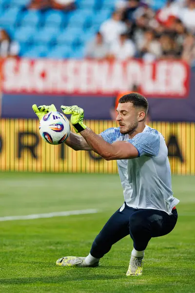 Martin Turk, Almanya ve Slovenya milli takımları arasında oynanan UEFA U-21-2025 maçında görüldü (Maciej Rogowski)