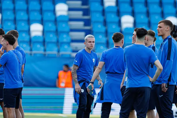 Mitja Ileniç, Almanya ve Slovenya milli takımları arasında oynanan UEFA U-21-2025 maçında görüldü (Maciej Rogowski)