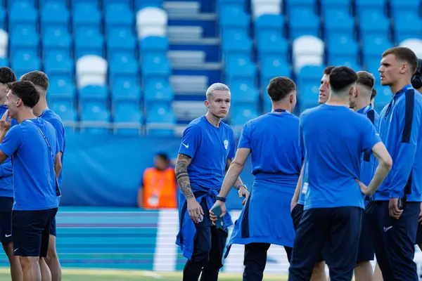 Mitja Ileniç, Almanya ve Slovenya milli takımları arasında oynanan UEFA U-21-2025 maçında görüldü (Maciej Rogowski)