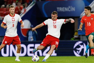 Kacper Kozlowski, Portekiz ve Polonya milli takımları arasında oynanan UEFA U-21 2025 maçında görüldü (Maciej Rogowski)