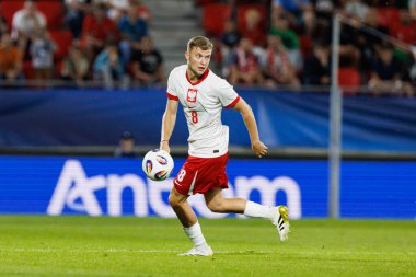 Jakub Kaluzinski, Portekiz ve Polonya milli takımları arasında oynanan UEFA U-21 2025 maçında görüldü (Maciej Rogowski)